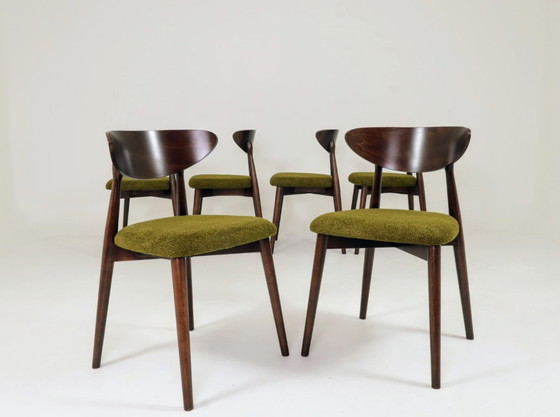 Image 1 of Eetkamerstoelen set van 6 scandinave ontwerp savage groen