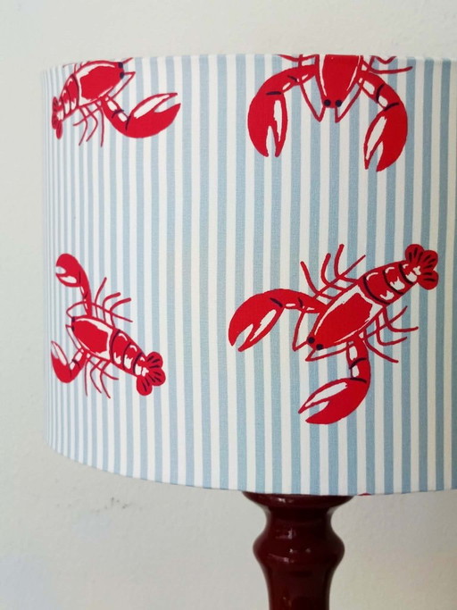 Vintage Lobster Ceramic Lamp with Shade – tafellampen (photo 2 of 9)