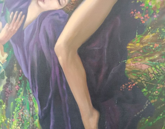 Peinture à l'Huile Originale Abstraite Figurative Nu Sons d'Été – Peintures et dessins, Canvas (photo 9 of 11)