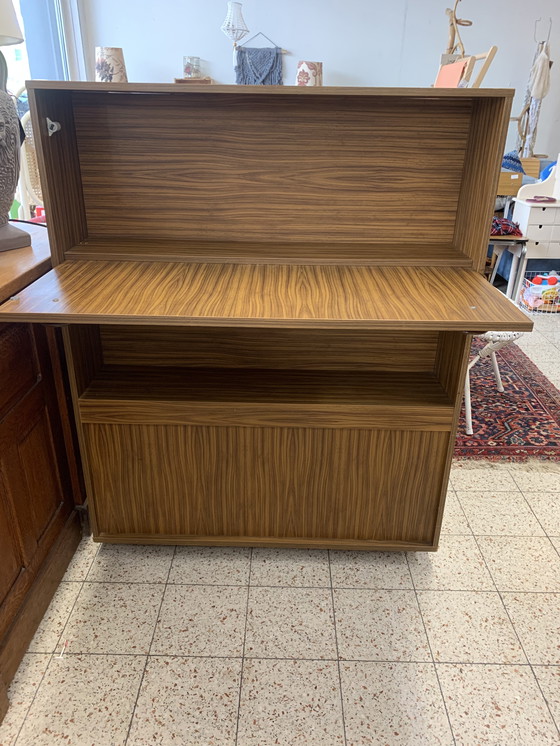 Image 1 of Vintage folding bed in closet with desk and mattress very good condition