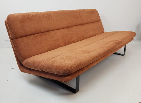 Vintage Artifort Kho Liang Le Sofa Brown New Fabric – 3-5 seaters, Metal, Textile (photo 4 of 9)