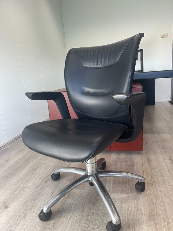 Image 1 of 2x Poltrona Frau „Brief Meeting“ Design-Bürostühle – Emilio Ambasz – Italienisches Design