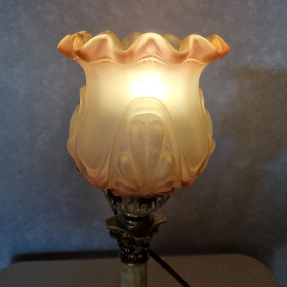 Image 1 of Art Deco brass desk lamp