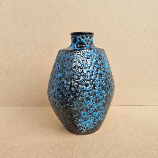 Vase Gerz Keramik Simon Peter Gerz Design Georg Mennicken 1967 60er Fat Lava 3004/20 Schaumglasur Midcentury Germany