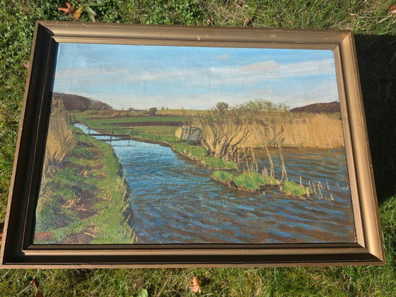 Dipinto paesaggistico impressionista originale - 1935 – Dipinti e disegni, Tela (photo 3 of 11)