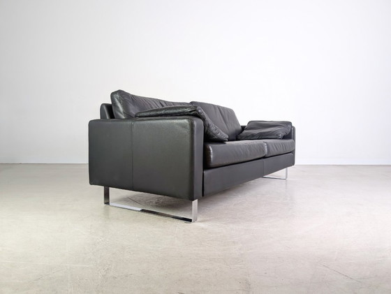 Image 1 of Sofá de tres plazas COR Conseta original, sofá de diseño, cuero negro