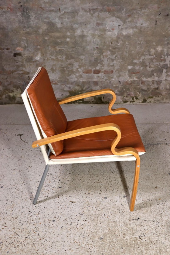 Image 1 of IKEA - Bjärred Stuhl - Cognacfarbenes Leder - Johan Huldt - 2001