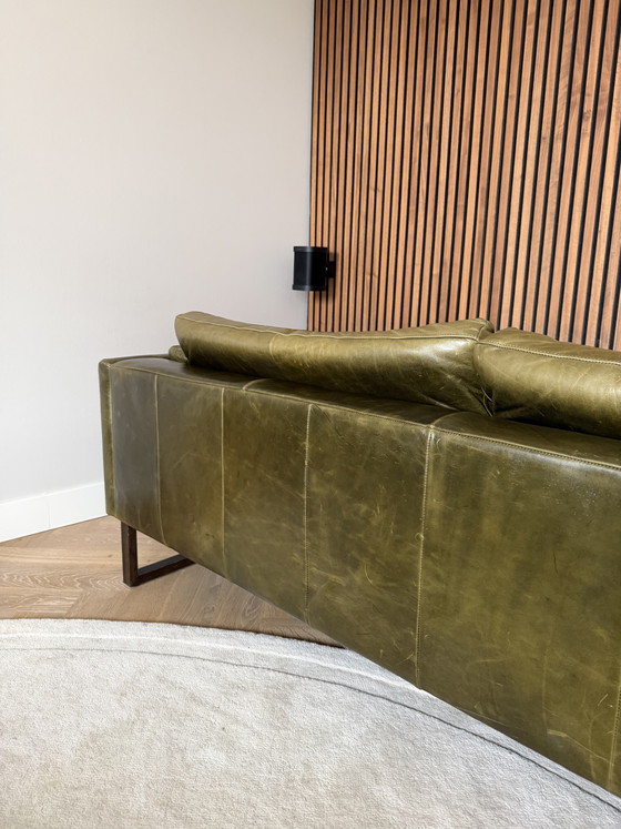 Image 1 of Canapé d'appoint 4,5 places Massai en cuir olive Loods 5