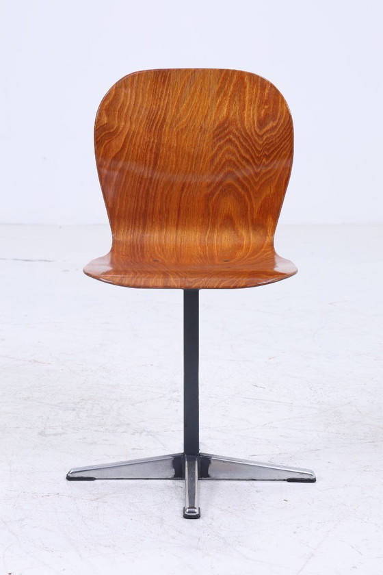 Image 1 of Chaise Vintage en Pagholz des années 60 | Chaise d'école Mid Century | Chaise de cuisine rétro des années 70 #07-21