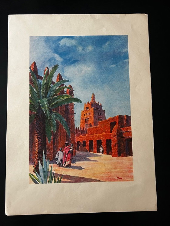 Image 1 of Orientalistische Lithografie, 1950