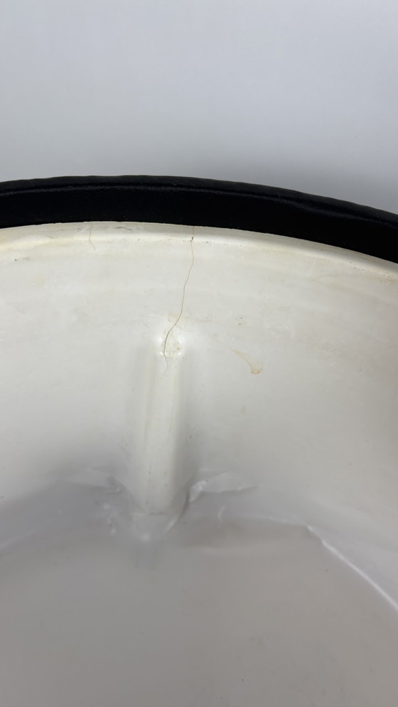 Image 1 of Vintage FM zwarte kruk met opbergruimte / naaipoef / bolpoef