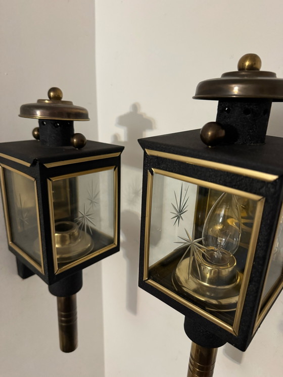 Applique Lanterne Maison Arlus Anni '70 – Brass, Metal (photo 10 of 15)