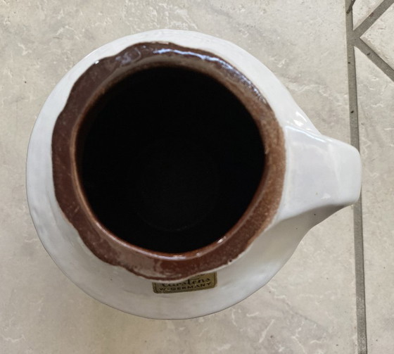 Image 1 of White fat lava vase by Carstens West Germany model 222-20 1970s