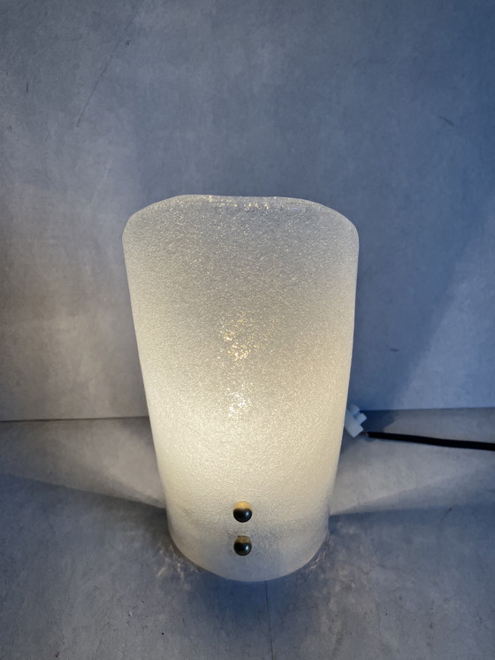 Image 1 of Lampada da parete in vetro ghiaccio vintage J.T.Kalmar Austria 1960