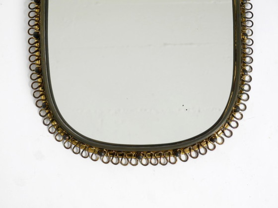 Image 1 of Prachtige messing wandspiegel in mid-century modern stijl van Josef Frank voor Svenskt Tenn Sweden.