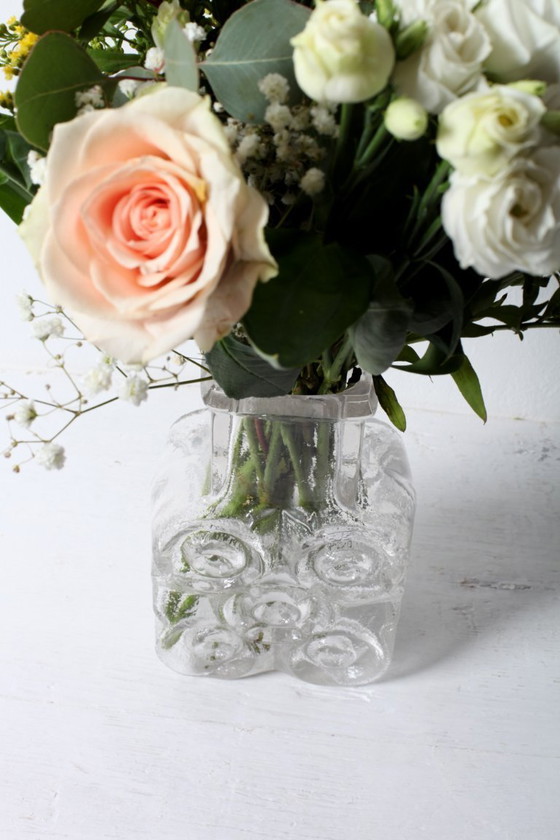 Image 1 of Vintage Walther Glas Vase: MCM Heiner Düsterhaus Art Glass, 1972