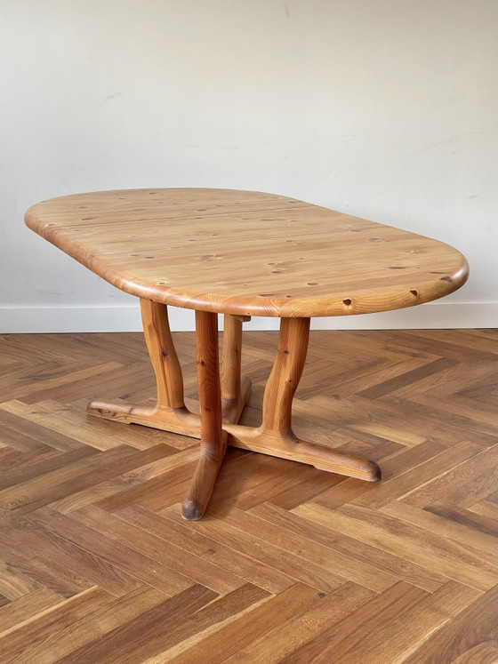 Image 1 of Vintage dining table Danish Design Dyrlund wood 1950s/60s/70s