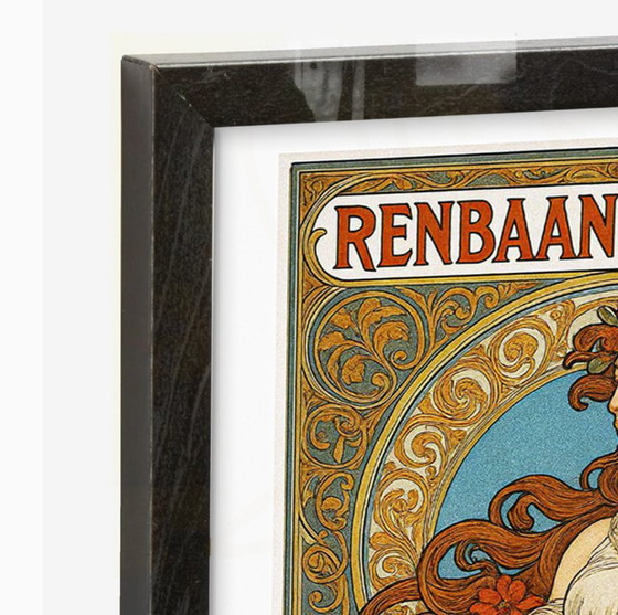 Image 1 of Renbaan Duindigt Race Horse Travel Art Nouveau Print Poster in Frame