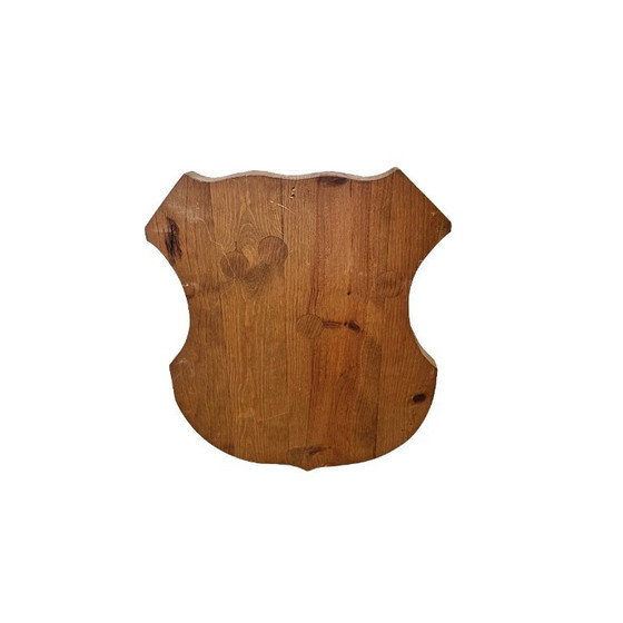 Beschilderde houten heraldisch schild, 2e helft 20e eeuw – Wanddecoratie, Wood (photo 5 of 5)