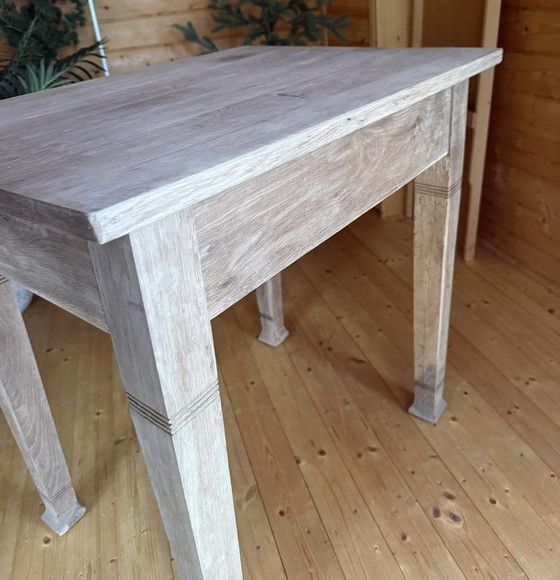 Tisch mit Schublade antik Eiche, Esstische, Holz, Braun (Foto 9 von 14)