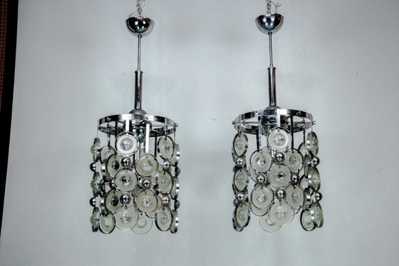 Image 1 of Pair of Pendant Lights by Oscar Torlasco, Italy, 1970s