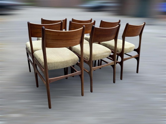 Image 1 of Funder-Schmidt & Madsen Esszimmerstühle aus dänischem Palisander/Teakholz im Mid-Century-Stil, 8 Stück