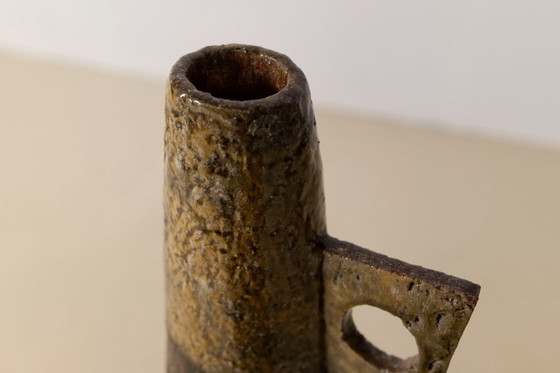 Image 1 of Large French Modernist Stoneware Vase