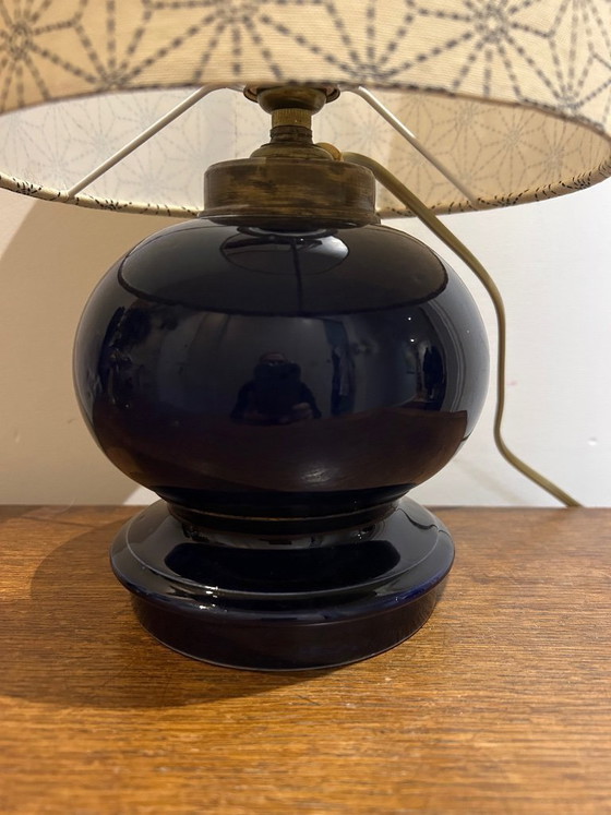 Image 1 of blue ceramic lamp 1960