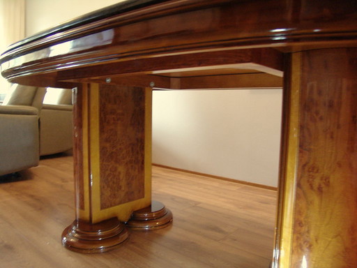 Antique Italian dining set (table/6 chairs/marble topper)