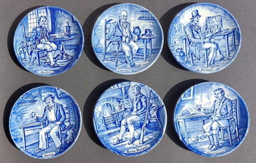 Enoch Wedgwood, Tunstall, Inghilterra, - 6 piatti - Ceramica