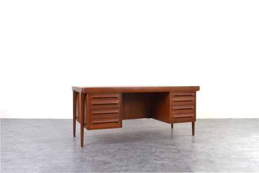 Danish Teak Freestanding Desk by Ib Kofod-Larsen for Faarup Møbelfabrik, 1960s