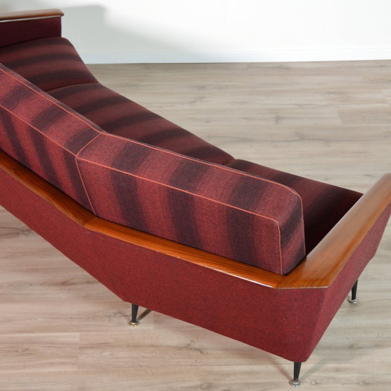 Image 1 of Raro e superbo divano curvo in teak vintage anni &#39;50 / Decor Series Deutschland 83