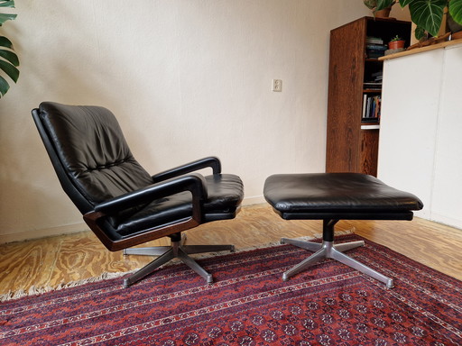 Strässle King Chair & King Pouf - 1960s