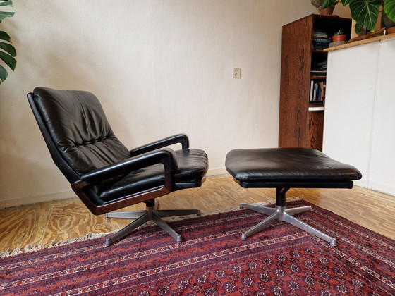 Image 1 of Strässle King Chair & King Pouf - 1960s