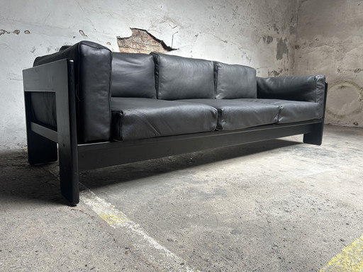 Canapé Bastiano de Tobia Scarpa pour Knoll – Cuir noir
