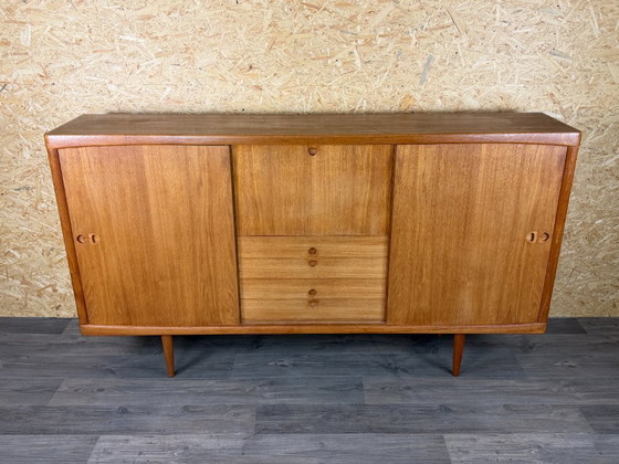 60s 70s Teak Sideboard Highboard H.W. Klein Bramin Danish Modern Design – High Boards, Wood (photo 2 of 20)