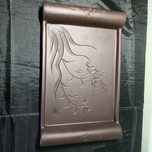 Plateau à thé vietnamien authentique – Céramique artisanale Bat Trang