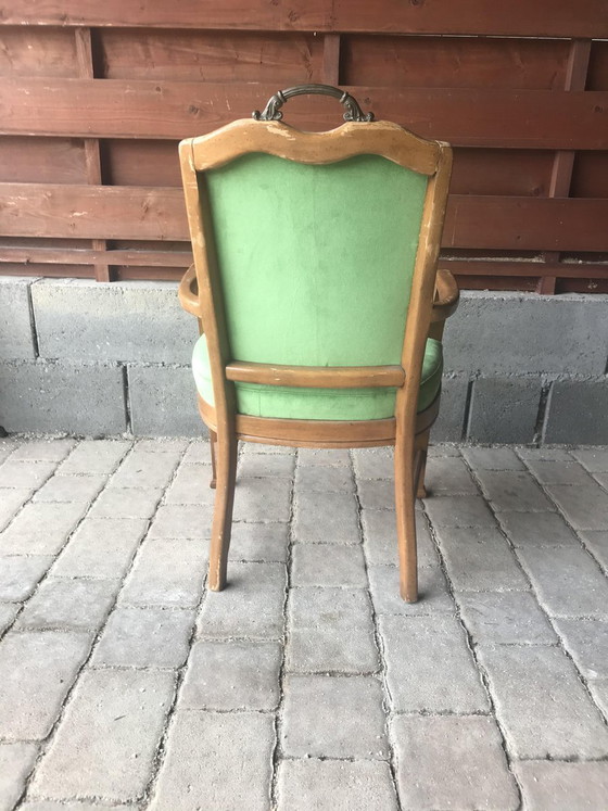 Antique French Green Armchair (photo 2 of 8)