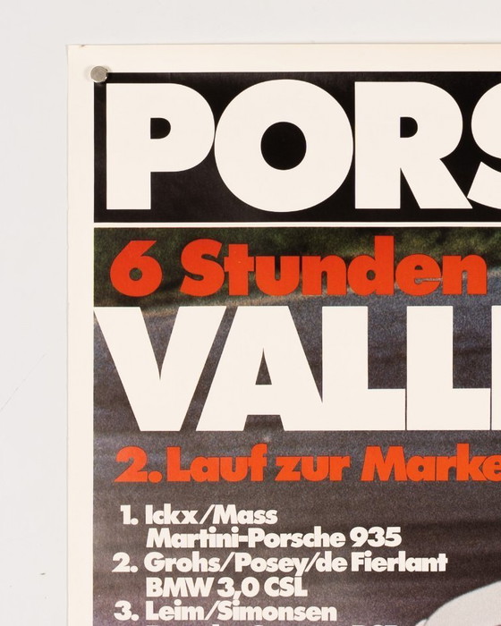 Image 1 of Porsche Vallelunga Martini Racing – 1976 – Originele vintage Porsche poster van Werbeagentur Strenger – Vintage – 102x76 cm
