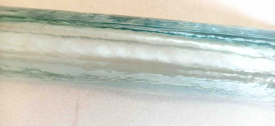 Image 1 of Plato de cristal alargado de los años 70, longitud 38 cm