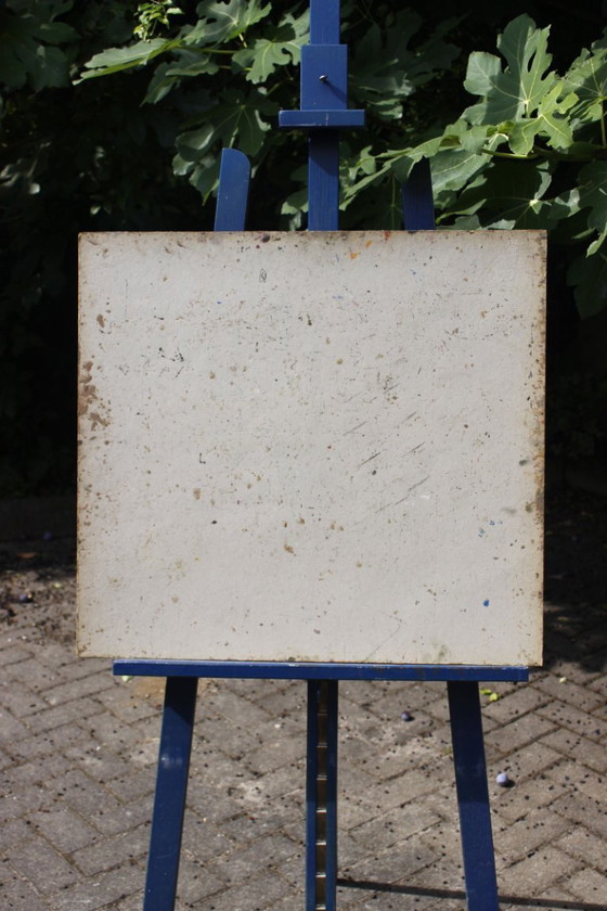 Image 1 of Jean Besnard (1922-2007) Huile sur carton abstraction géométrique Op Art 1981