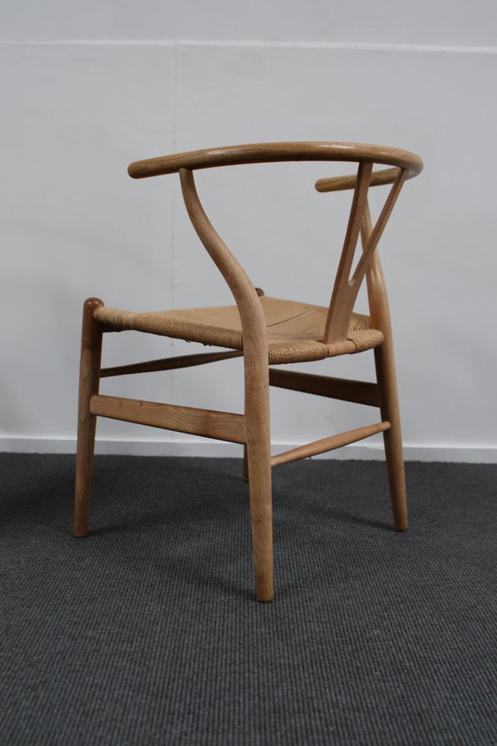 Image 1 of 4x Hans J. Wegner CH24 Sedie a spina di pesce in quercia, anni '70 Danimarca