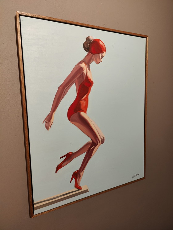 Image 1 of Der große Tauchgang - Öl auf Leinwand 81 x 65 cm