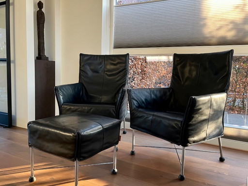 Montis: sillón(es) Charlie de cuero negro