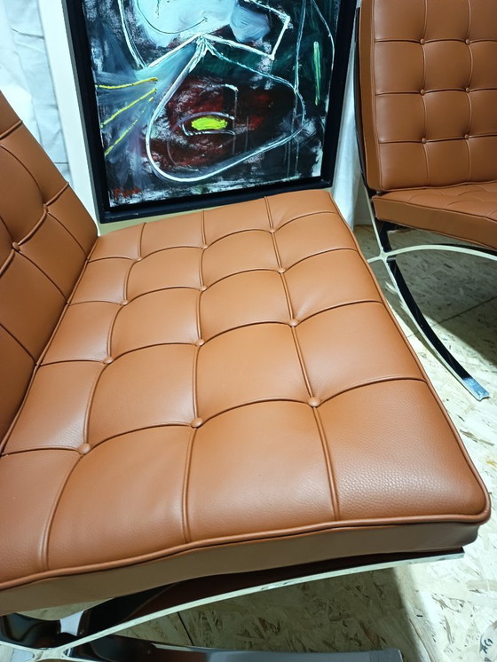 Image 1 of Sillones KNOLL Studio Barcelona (NUEVA Serie 2026) en piel natural (color coñac)