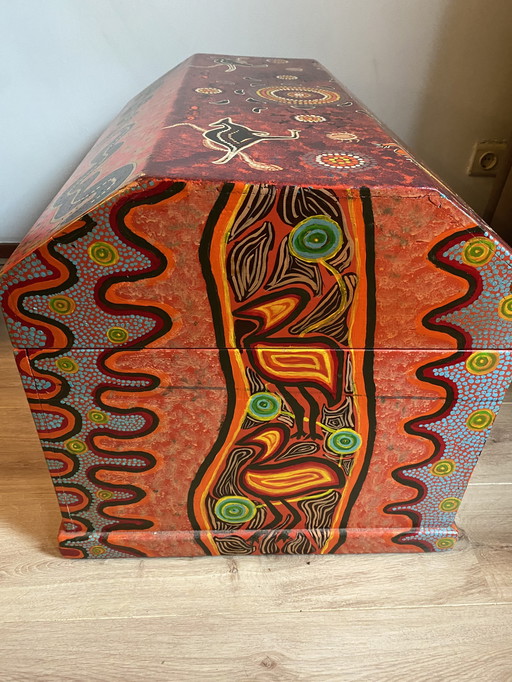 Prachtige authentieke Aboriginal Art kist Australië 