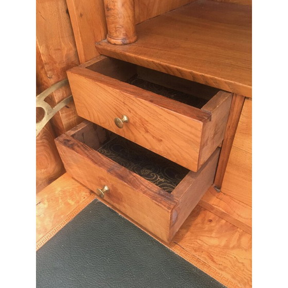 Image 1 of Vintage empire burr walnut secretary with detached columns, 1930