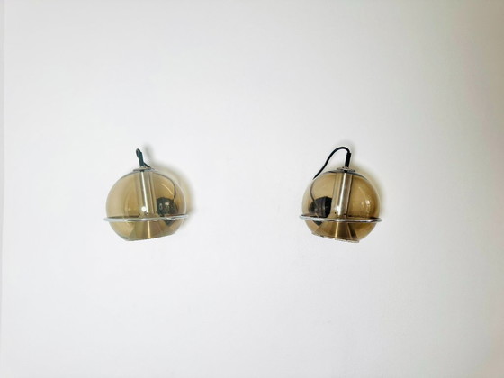 Image 1 of Ensemble d'appliques Globe par Frank Ligtelijn pour Raak Amsterdam, 1960