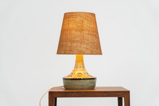 Ceramic table lamp by Søholm for Bornholmsk (Denmark, 1960s).