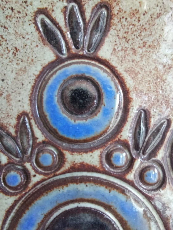 Image 1 of Marie-Henriette Bataille para Atelier Dour - Placa de pared de cerámica de mediados de siglo (Bélgica, década de 1960)